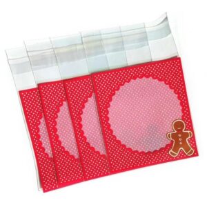 Selbstklebende Folientüte Lebkuchenmann, 4-er Set