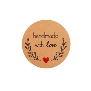 SK-Etiketten „Handmade with Love“, 12 St