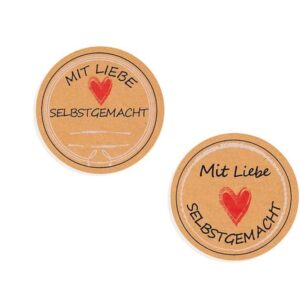 SK-Etiketten “Mit Liebe Selbstgemacht“, 12 St