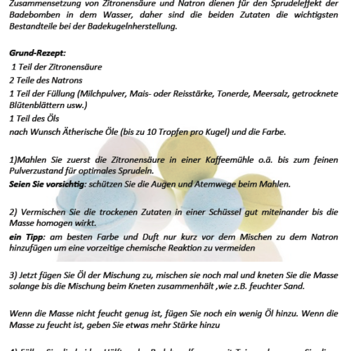 Badekugeln selbe machen Badekugeln selbe machen
